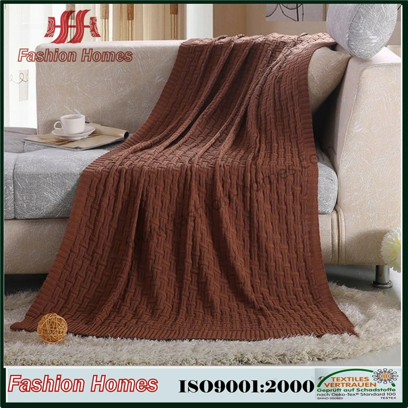 New Winter Popular Cable Knit Blanket Red Throw for Any Countries