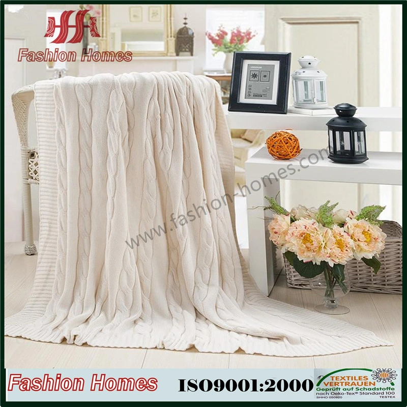 New Winter Popular Cable Knit Blanket Red Throw for Any Countries