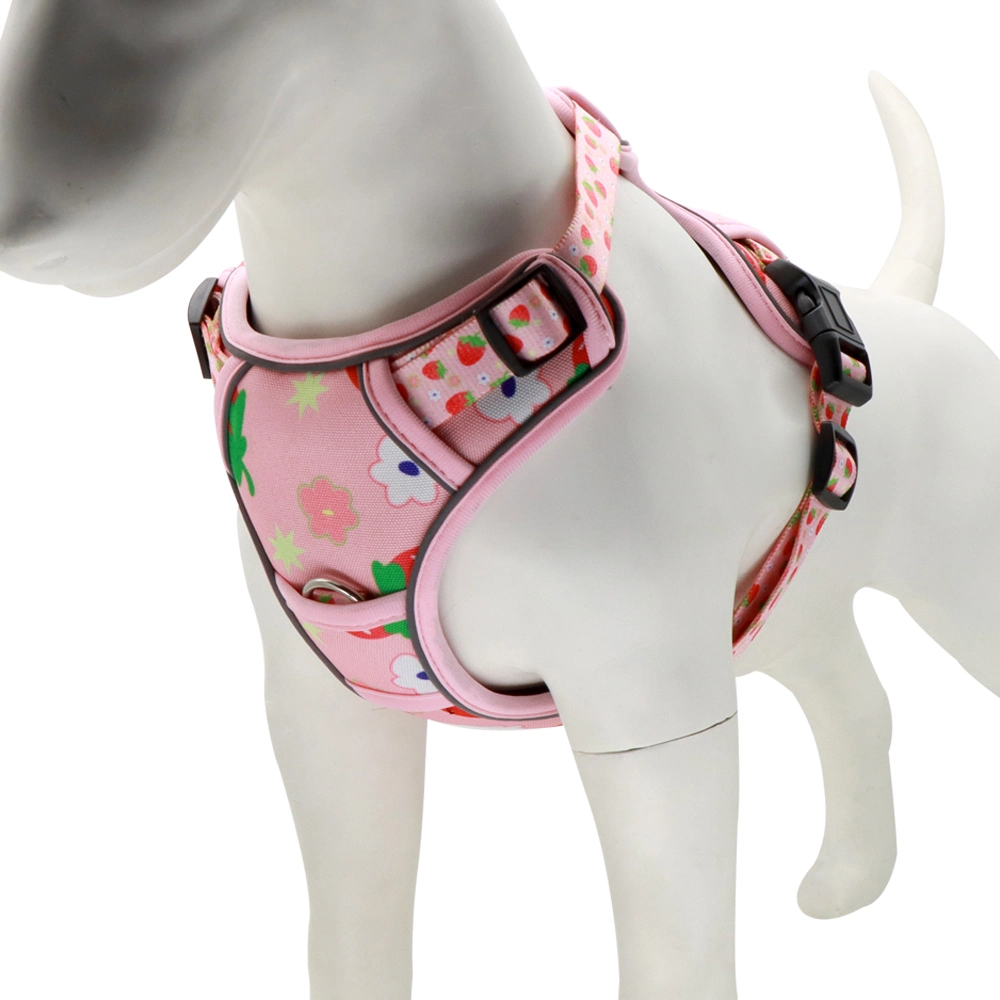 Customization Pet Sewing Products New Stock Harness Fashion Printing Dog Harness Hot Selling Dog Clothes for Running Dogs