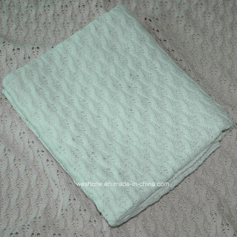 2017 New Design Cotton Knit Baby Blanket