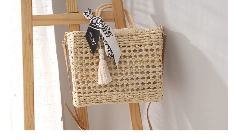 19 Yrs Manufacturer Support OEM/ODM Wheat Weave Summer Handmade Beach Rattan Bags Wicker Hand Tote Bamboo Wholesale Woven Straw Bag