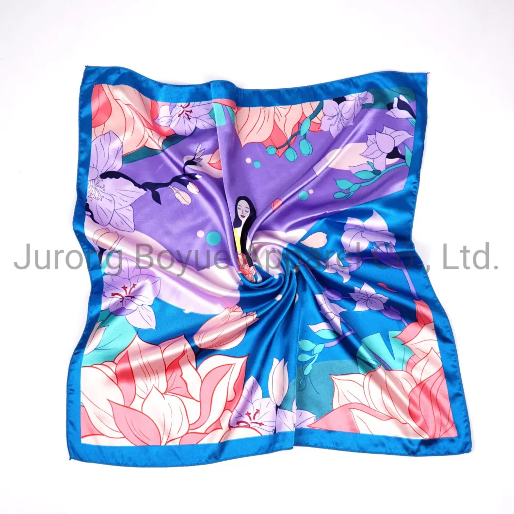 Fashionable Woman Mulberry Silk Scarf 54*54cm Luxury Silk Square Scarf