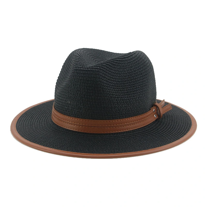 Wholesale Spring Summer Korean Wrapped Paper Straw Beach Cap Lady Designer British Fashion Sun Hat