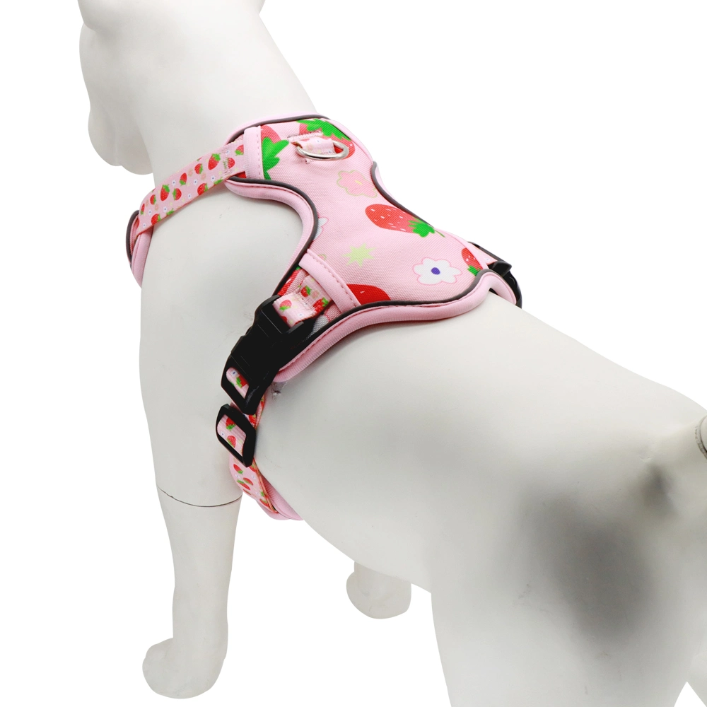 Customization Pet Sewing Products New Stock Harness Fashion Printing Dog Harness Hot Selling Dog Clothes for Running Dogs