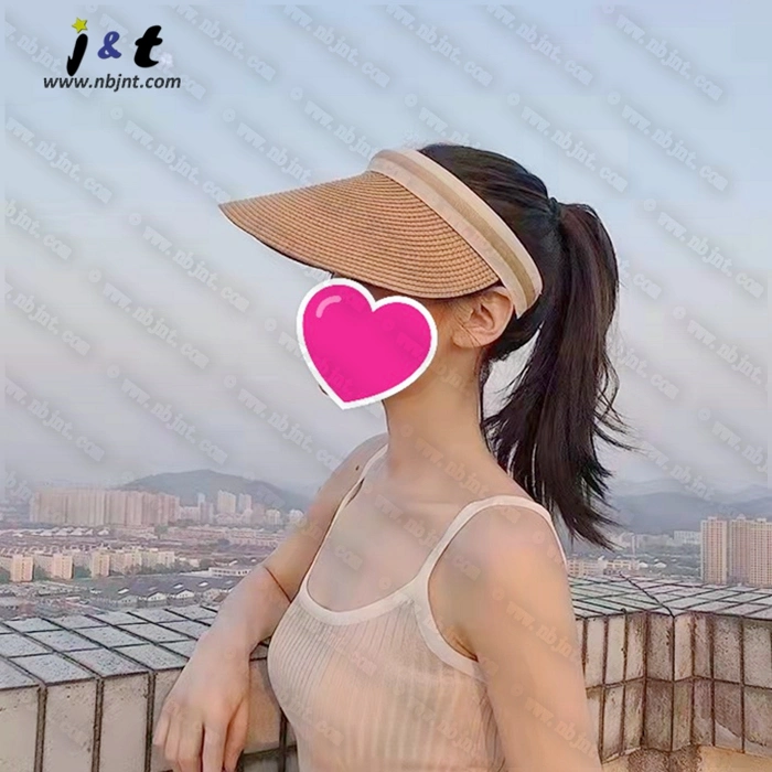 Girl&prime;s Straw Sun Visor Cap Hat