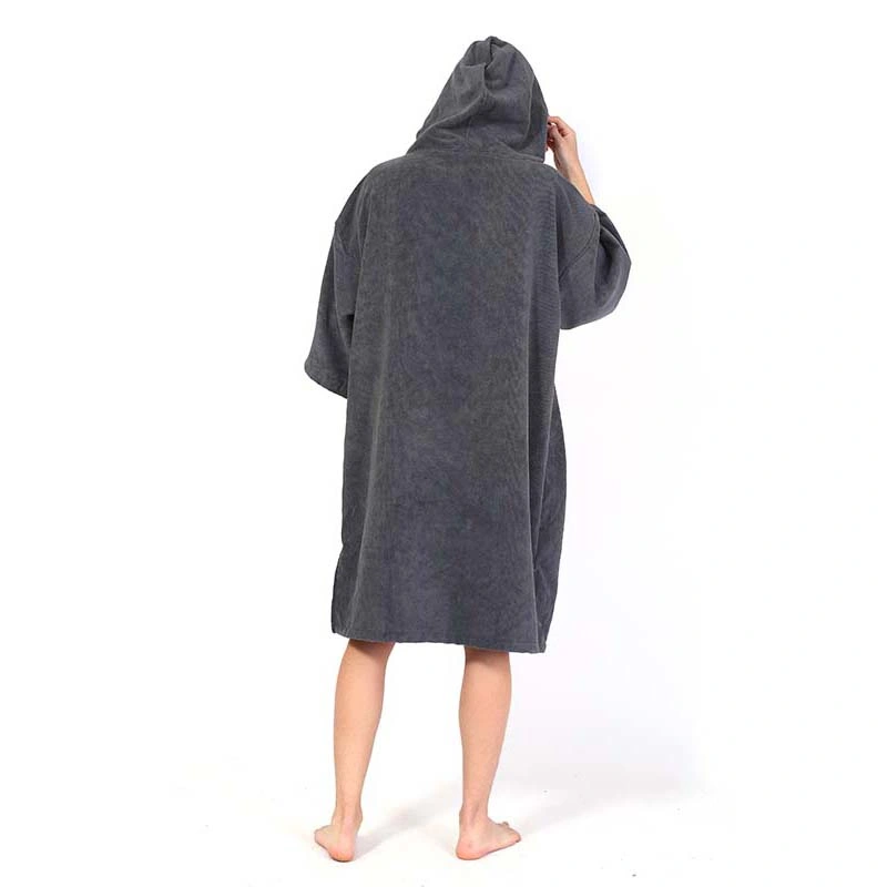 Poncho Towel Custom Logo Soft Microfiber Adult Hooded Beach Changing Towel Surf Poncho Robe Hooded Wetsuit Towel Poncho