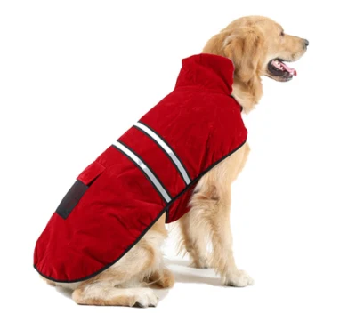 Double Side Coral Fleece Windproof Reflective Dog Outdoor Coat