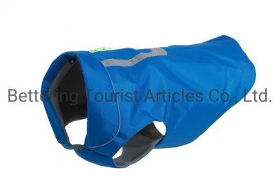 2023 High Quality Blue Reflective Pet Jacket Dog Clothes Rain Coat