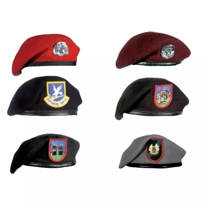 Customized Logo Wool Military Style Beret, Beret Cap Hat for Security Service