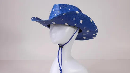 Rush Straw Hat Bottom with Cotton Print Fabric Brim